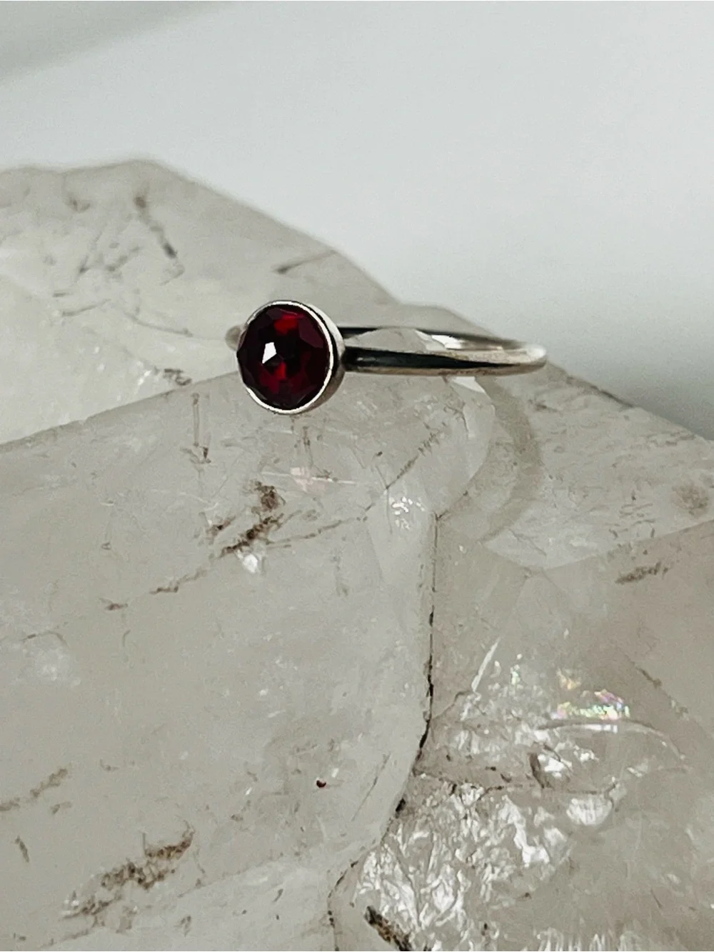 Pandora Sterling Silver (925) Solitaire Birthstone Ring -  Approximately Size 6